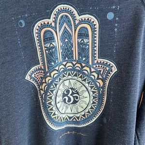 Spiritual Gangster Hamsa Savasana Crewneck super soft sweatshirt dusty blue